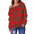Tartan Womens Off Shoulder Sweater - MacBean Modern - BN
