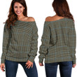 Tartan Womens Off Shoulder Sweater - Haig Check