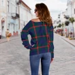 Tartan Womens Off Shoulder Sweater - Agnew Modern - BN