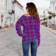 Tartan Womens Off Shoulder Sweater - Jackson - BN
