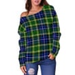 Tartan Womens Off Shoulder Sweater - MacKellar - BN