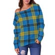 Tartan Womens Off Shoulder Sweater - Laing - BN