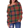 Tartan Womens Off Shoulder Sweater - MacPherson Ancient - BN
