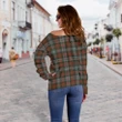 Tartan Womens Off Shoulder Sweater - Murray Of Atholl Weathered - BN