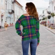 Tartan Womens Off Shoulder Sweater - Young Modern - BN