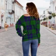 Tartan Womens Off Shoulder Sweater - Lockhart Modern - BN