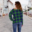 Tartan Womens Off Shoulder Sweater - Alexander - BN