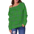 Tartan Womens Off Shoulder Sweater - Currie - BN