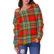 Tartan Womens Off Shoulder Sweater - Chattan - BN