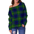 Tartan Womens Off Shoulder Sweater - Johnston Modern - BN