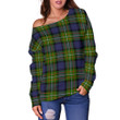 Tartan Womens Off Shoulder Sweater - Fergusson Modern - BN