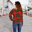 Tartan Womens Off Shoulder Sweater - Somerville Modern - BN