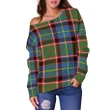 Tartan Womens Off Shoulder Sweater - Stirling & Bannockburn District - BN