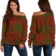 Tartan Womens Off Shoulder Sweater - Drummond