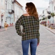 Tartan Womens Off Shoulder Sweater - MacKenzie Weathered - BN