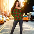 Tartan Womens Off Shoulder Sweater - Blackstock - BN