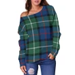 Tartan Womens Off Shoulder Sweater - Davidson Of Tulloch - BN