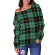 Tartan Womens Off Shoulder Sweater - Wallace Hunting Ancient - BN