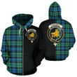 (Custom your text) Campbell Ancient 01 Tartan Hoodie Half Of Me TH8