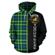 (Custom your text) Campbell of Breadalbane Ancient Tartan Hoodie Half Of Me TH8