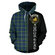 (Custom your text) Campbell Argyll Ancient Tartan Hoodie Half Of Me TH8