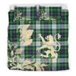 MacKenzie Dress Modern Tartan Scotland Lion Thistle Map Bedding Set HJ4