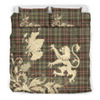 SCOTT GREEN WEATHERED Tartan Scotland Lion Thistle Map Bedding Set HJ4