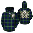 Forbes Modern Clan Crest Tartan Scottish Gold Thistle Hoodie K32