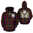 Tennant Clan Crest Tartan Scottish Gold Thistle Hoodie