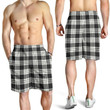 MacFarlane Black & White Ancient Tartan Shorts For Men K7