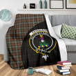 Fergusson Weathered Tartan Clan Badge Premium Blanket Wave Style TH8