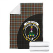 Fergusson Weathered Tartan Clan Badge Premium Blanket Wave Style TH8