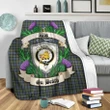 Campbell Faded Crest Tartan Blanket Thistle A91