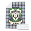 Bell of the Borders Crest Tartan Blanket Thistle A91