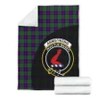 Armstrong Modern Tartan Clan Badge Premium Blanket Wave Style TH8