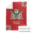 Premium Blanket Burnett Modern Clan Crest Gold Courage Symbol