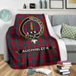 Auchinleck or Affleck Crest Tartan Blanket A9