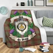MacGill Modern Crest Tartan Blanket Thistle  | Tartan Home Decor | Scottish Clan