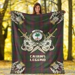Premium Blanket Cairns Clan Crest Gold Courage Symbol