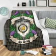 Campbell Argyll Weathered Crest Tartan Blanket Thistle A91