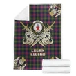 Premium Blanket Logan Modern Clan Crest Gold Courage Symbol