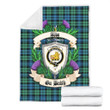 Campbell Ancient 01 Crest Tartan Blanket Thistle A91