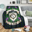 MacNeill of Barra Ancient Crest Tartan Blanket Thistle  | Tartan Home Decor | Scottish Clan