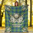 Premium Blanket Johnston Ancient Clan Crest Gold Courage Symbol