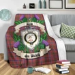 MacRae Ancient Crest Tartan Blanket Thistle  | Tartan Home Decor | Scottish Clan