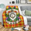 MacMillan Clan Crest Tartan Blanket Thistle  | Tartan Home Decor | Scottish Clan