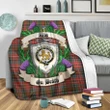 MacPherson Weathered Crest Tartan Blanket Thistle  | Tartan Home Decor | Scottish Clan