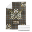 Premium Blanket Gordon Weathered Clan Crest Gold Courage Symbol