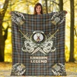 Premium Blanket Gordon Weathered Clan Crest Gold Courage Symbol