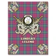 Premium Blanket Lindsay Ancient Clan Crest Gold Courage Symbol